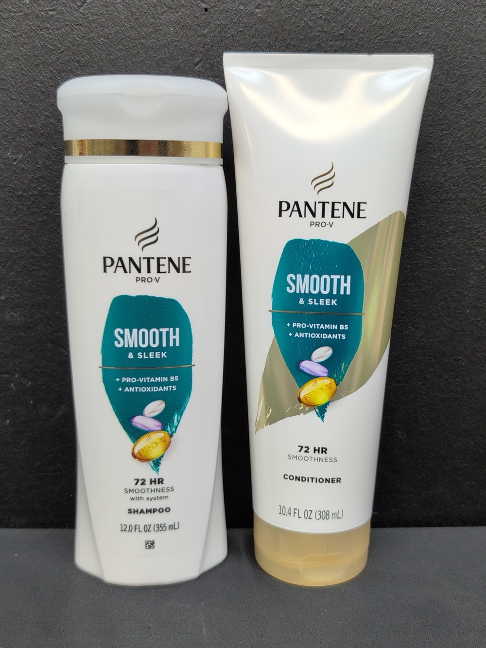 Pantene Pro-V Smooth & Sleek Shampoo 12.0 fl oz & Conditioner 10.4 fl oz Set